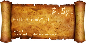 Poli Szebáld névjegykártya